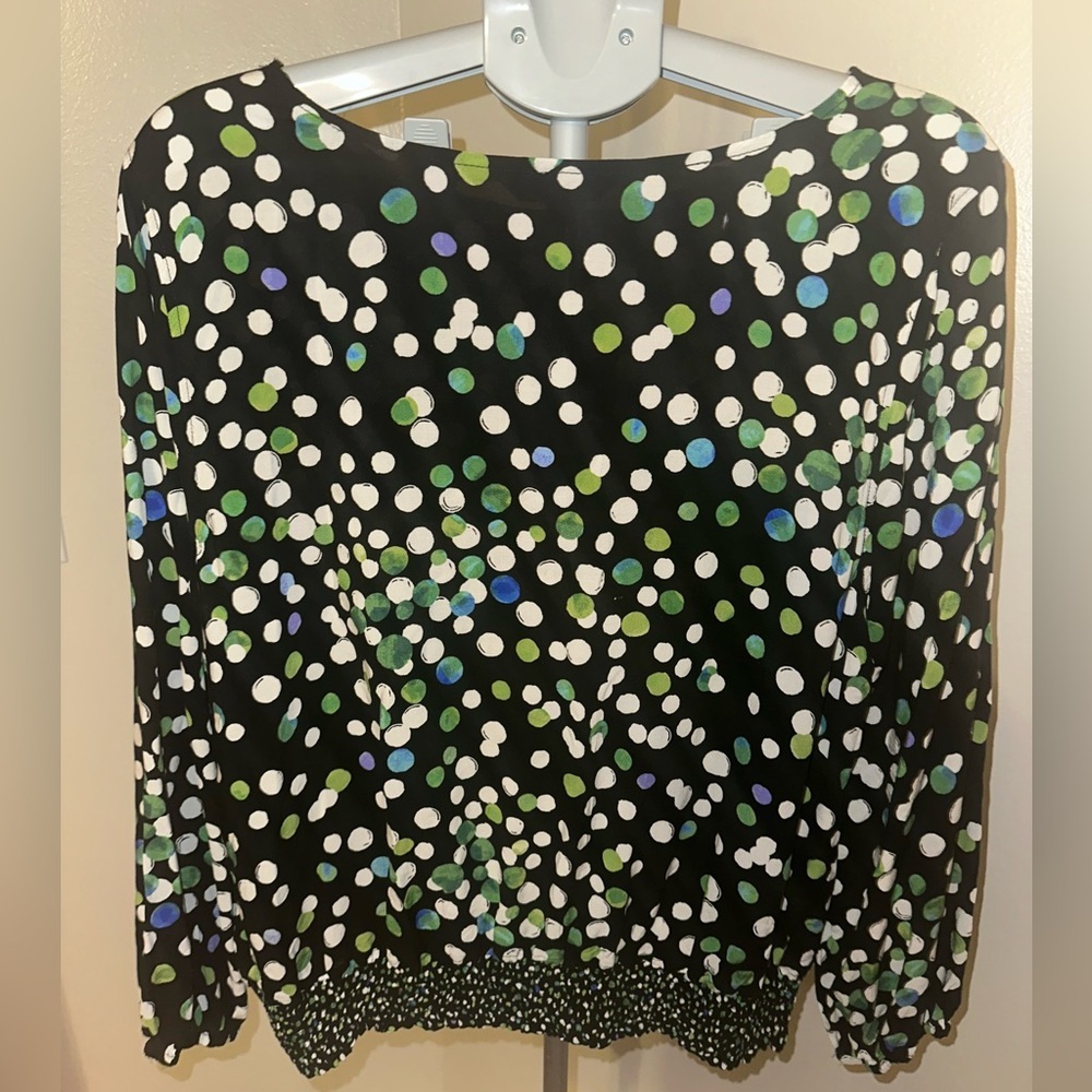 LIVERPOOL POLKA DOT PUFF SLEEVE TOP - Picture 11 of 11